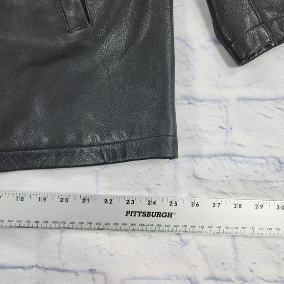 Brooks Brothers 346 MENS SIZE L Black Classic Super Soft Leather Jacket Lined
